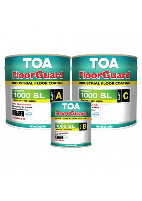 ทีโอเอ ฟลอร์การ์ด 1000 เอส แอล สีทับหน้าอีพ็อกซี่ฟิล์มหนา 1-3 มิลลิเมตร สำหรับงานพื้นภายใน